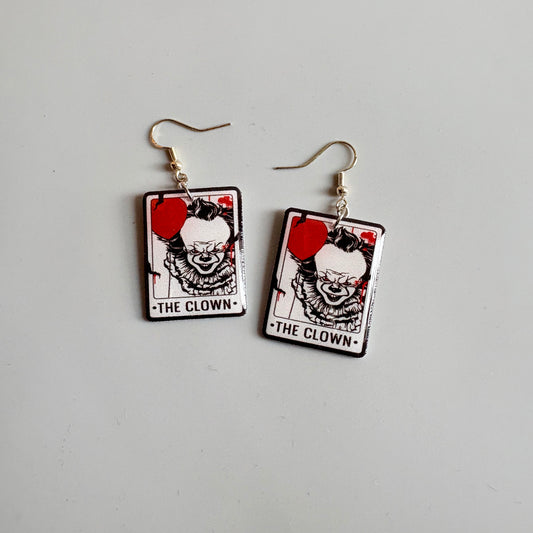 Pennywise (It) The Clown Tarot Card Earrings