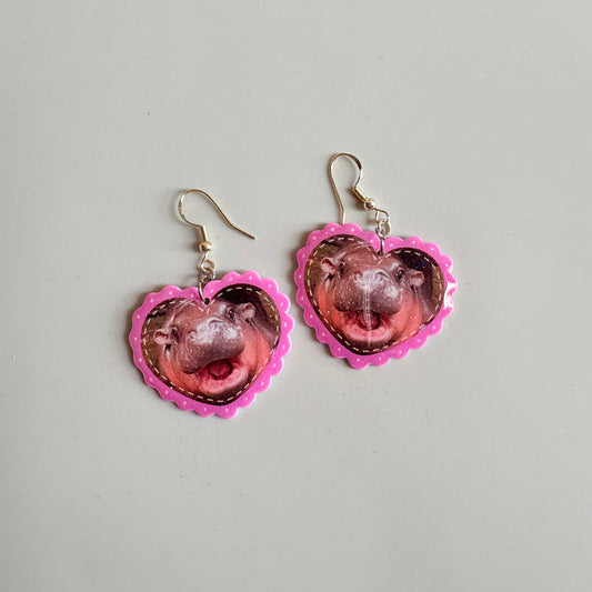 Moo Deng Dangle Earrings