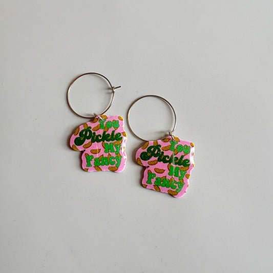 Pickle My Fancy Hoop Earrings
