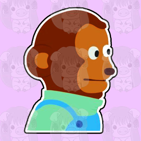 monkey looking looking away meme sticker set | Sticker