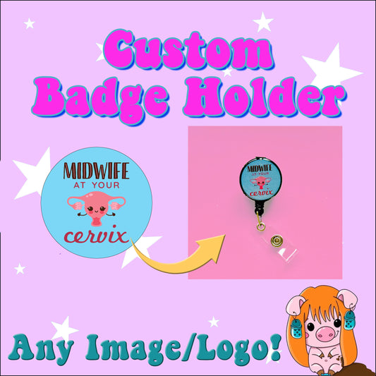 Custom Retractable Badge Holder/Badge Reel/ID card holder - all images/ideas/designs - customisable