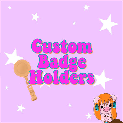 Custom Retractable Badge Holder/Badge Reel/ID card holder - all images/ideas/designs - customisable